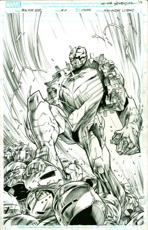 Iron Man 2020 #3 Cover by Lozano & von Grawbadger