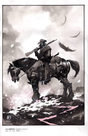BRZRKR: A Face Full of Bullets #1 Cover by Matteo Scalera