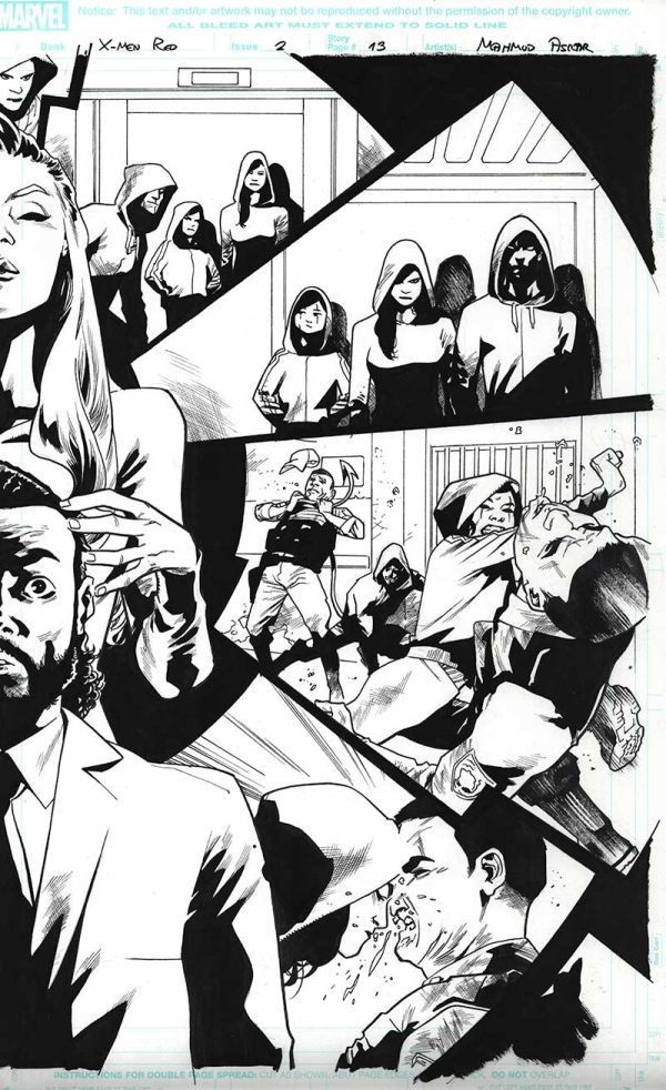X-Men RED #2 Page 12 and 13 by Mahmud Asrar - Image 3