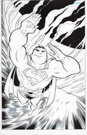 Superman Trading Card Art by Wade von Grawbadger and Anthony Marques