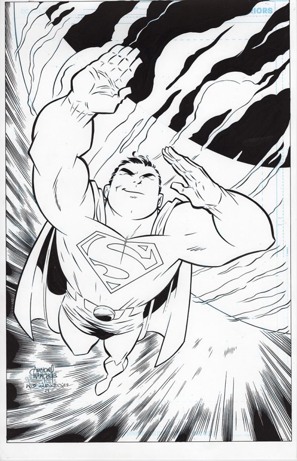 Superman Trading Card Art by Wade von Grawbadger and Anthony Marques