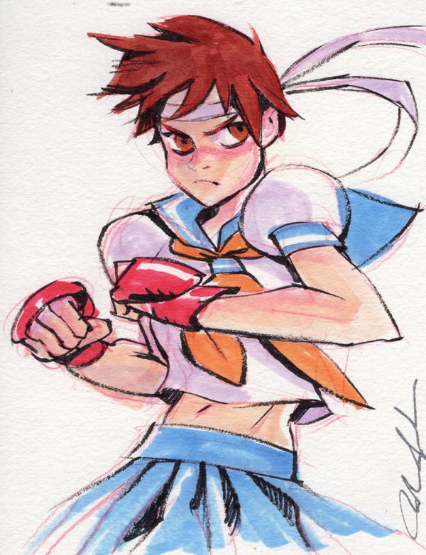 Sakura from Street Fighter by Mindy Lee