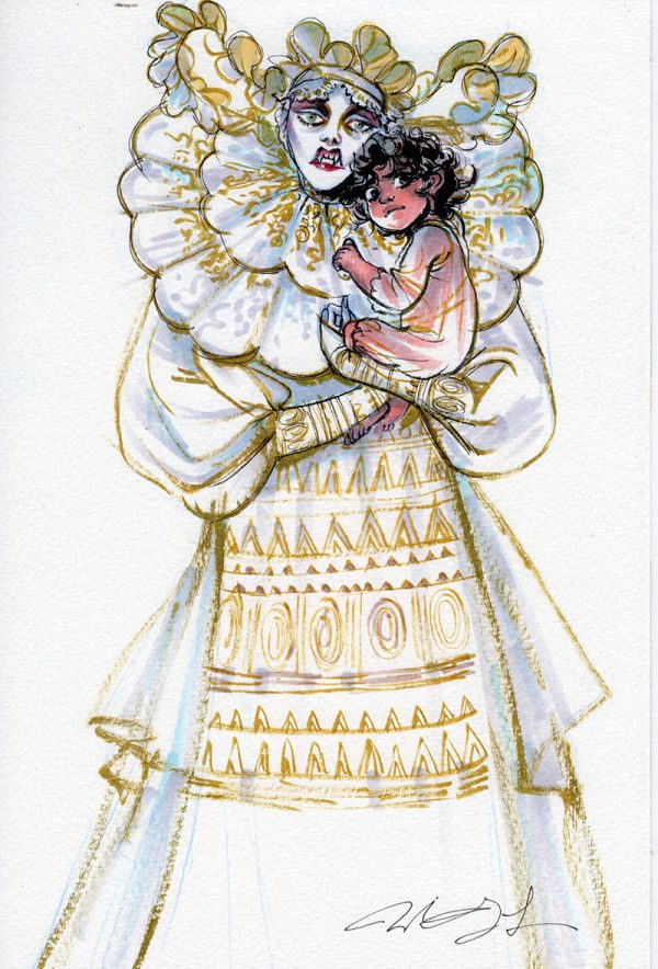 High Priestess and a Child by Mindy Lee