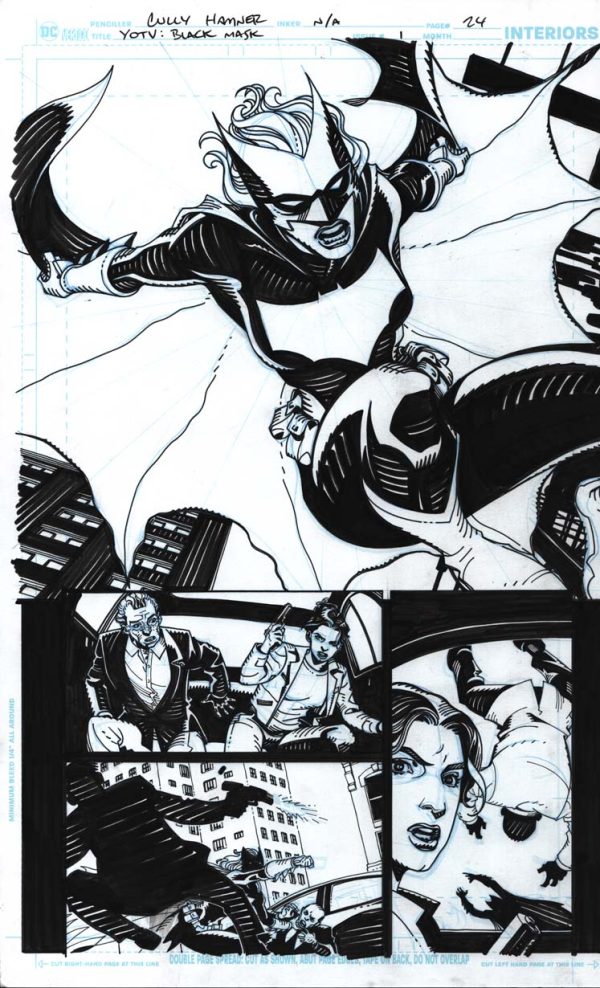 Black Mask: Year of the Villain Page 24 and 25 by Cully Hamner - Image 2