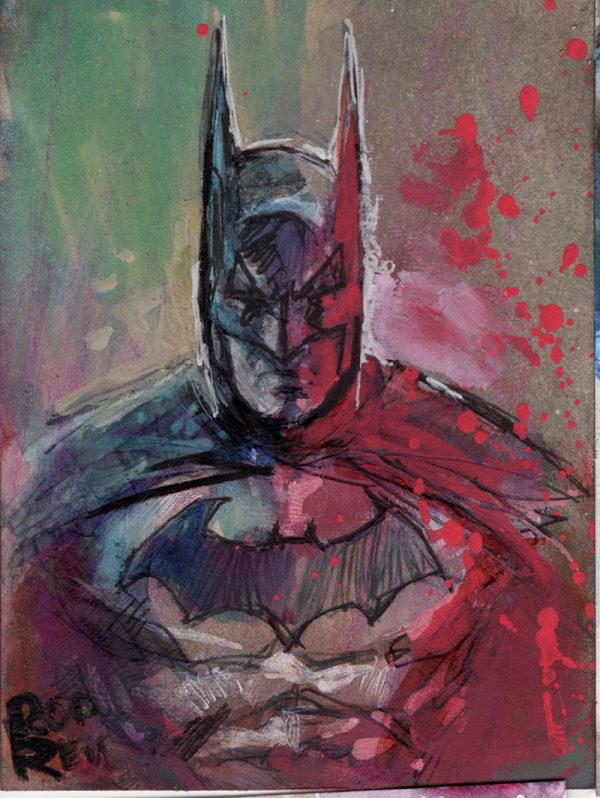 Batman Sketch card by Rod Reis